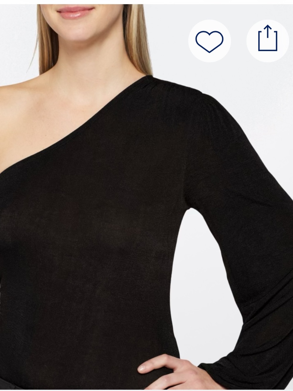 Coro Black One-Shoulder Long-Sleeve Bodysuit - Picture 4 of 10